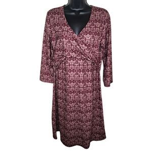 Prana twist front faux wrap a-line Dress Size Large